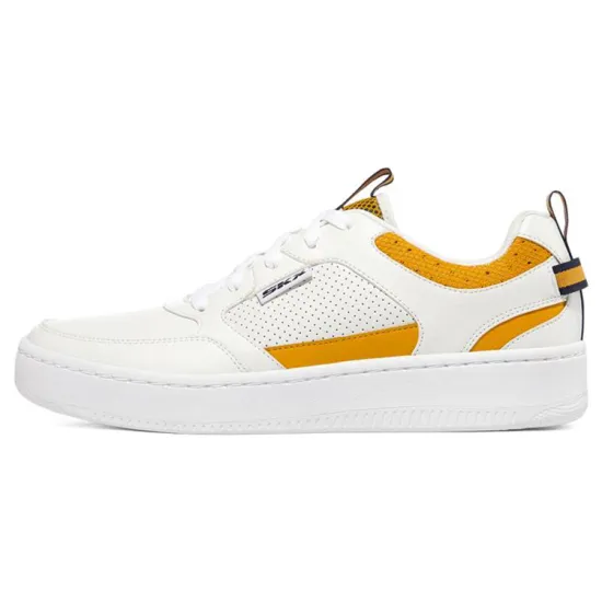 Skechers Sport Court 92 Skateboard Shoes Men Low-Top White Yellow
