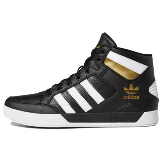 Adidas Originals Hardcourt Skateboard Shoes Unisex Mid-top White/Black/Pure Platinum/University Gold
