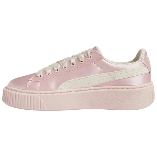 Puma Basket Skateboarding Shoes Women's Low-top Powder