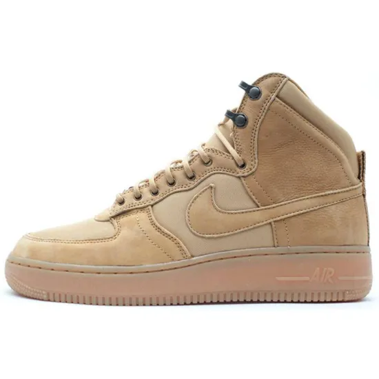 Nike Air Force 1 Skateboarding Shoes Men High-top Wheat