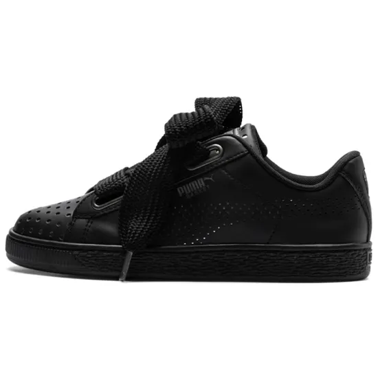 PUMA Basket Series Skateboarding Shoes Women's Low-top Black
