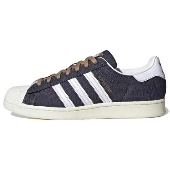 Adidas Originals Superstar Skateboard Shoes Unisex Low-top Denim Gray