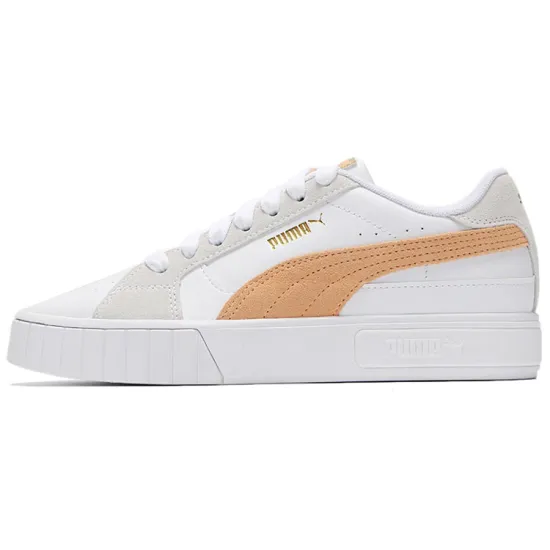 PUMA CALI Skateboarding Shoes Women's Low-top PUMA White - Peach Pink