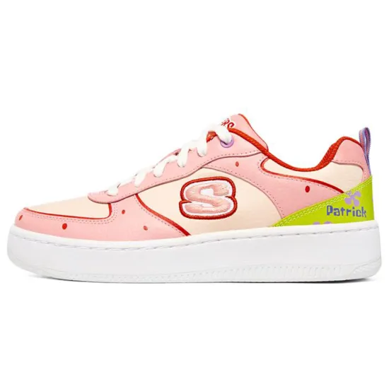 Skechers X Spongebob Sport Court 92 'Pink Green White' Women's