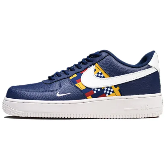 Nike Air Force 1 Skateboarding Shoes GS Low-top White/Royal/Yellow