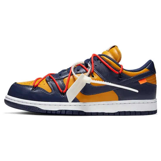 Nike X Off-White Dunk Low 'University Gold' Sneakers