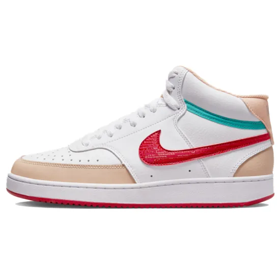 Nike Court Vision 1 Skateboarding Shoes Women's Mid-top White/Red
