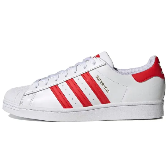 Adidas Superstar White Vivid Red