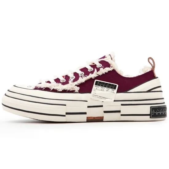VESSEL G.o.p. Lows Red Low-Top Skateboard Shoes Unisex Burgundy