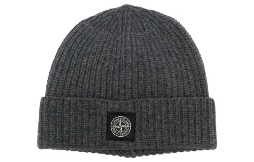 STONE ISLAND Logo Patch Knitted Beanie
