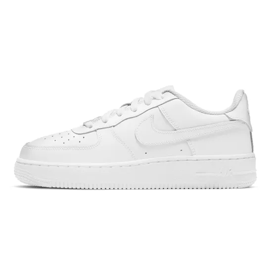 Nike Kids Air Force 1 Low LE 'White On White' Sneakers