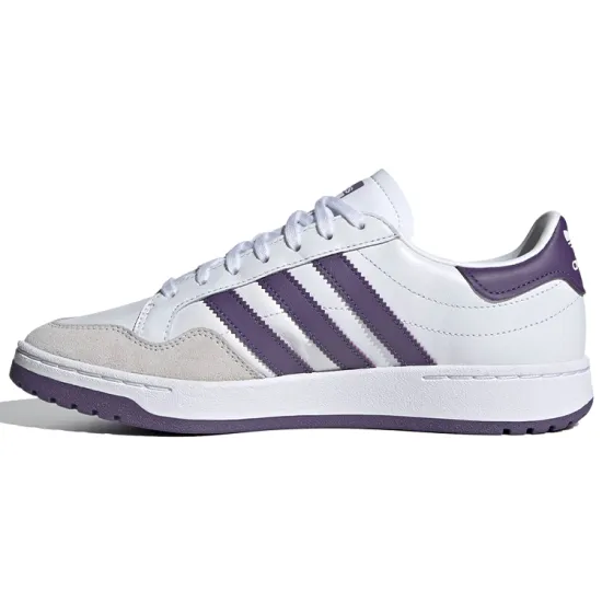 Adidas Originals Team Court Skateboard Shoes Women's Low-top Purple/white/gray