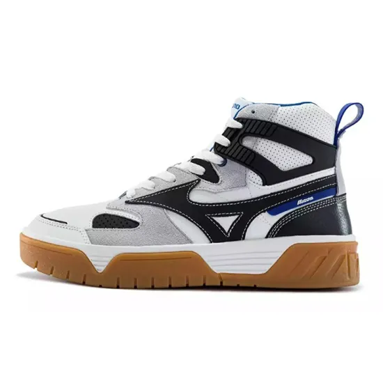 Mizuno Cl Mid Skateboarding Shoes Black White Blue