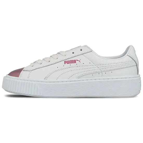 PUMA Basket Platform Metallic 'S 'White/Lilac Snow' Women's
