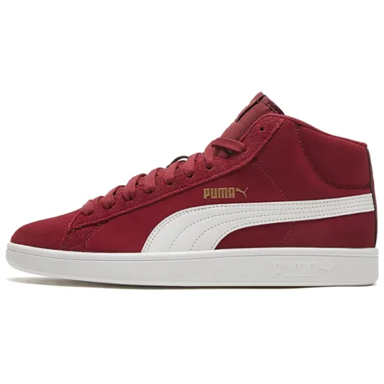 PUMA Smash V2 Mid Burgundy/White