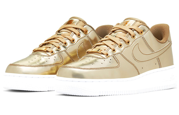 Nike Air Force 1 Low Female Skate Shoes Liquid Metal - 3