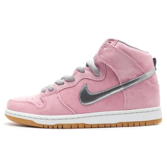 Nike Dunk SB Skateboarding Shoes Men High-top Pink/metallic