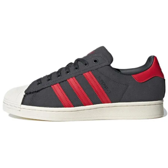 Adidas Originals Superstar Series Skateboard Shoes Unisex Low-top Black/Red/White