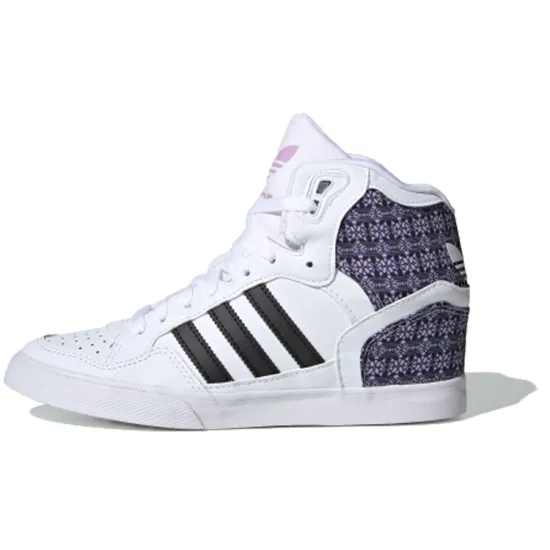 Adidas Originals Extaball Up Skateboarding Shoes Women's Mid-top Black/Pink/White
