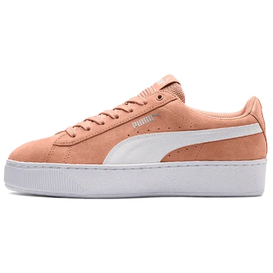 PUMA Vikky Platform Skateboarding Shoes Women's Low-top Pink/white