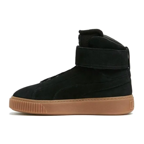 PUMA Platform Skateboard Shoes Women's High-Top Black
