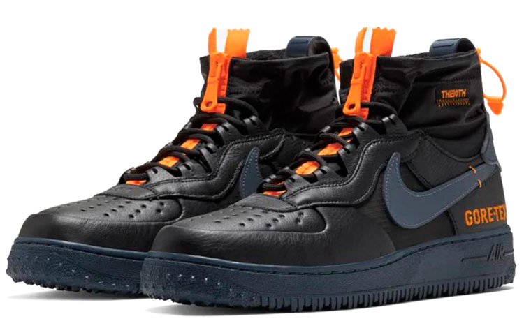 Nike Air Force 1 Winter Gore-Tex Black Bright Ceramic Thunder Blue - 3