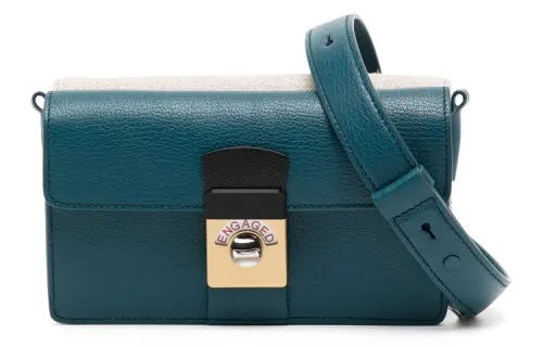 Maison Margiela Grain Leather Crossbody Bag, Shoulder Bag Women's Green & Beige