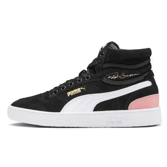 PUMA Ralph Sampson Skateboarding Shoes Women's High-top Black/powder