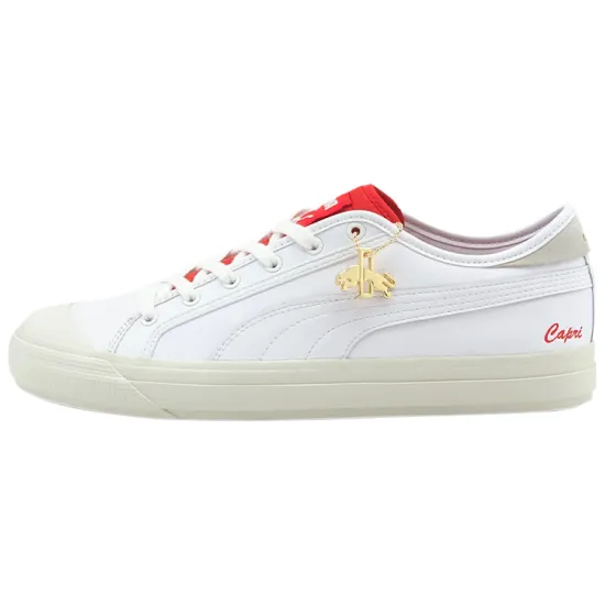 PUMA Capri Skateboarding Shoes Unisex Low-top White/Red