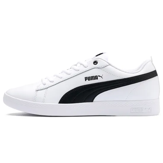 Puma Women's Smash V2 Leather 'White Black'