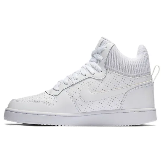 Nike Court Borough Skateboarding Shoes Women's Mid-top White