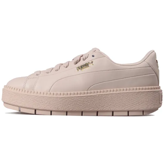 Puma Platform Trace Skateboarding Shoes Women's Low-top Powder