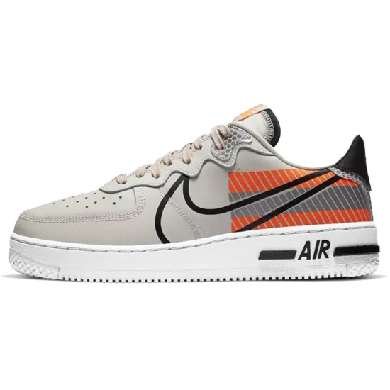 Nike Air Force 1 Skateboarding Shoes Men Low-top Grey/orange