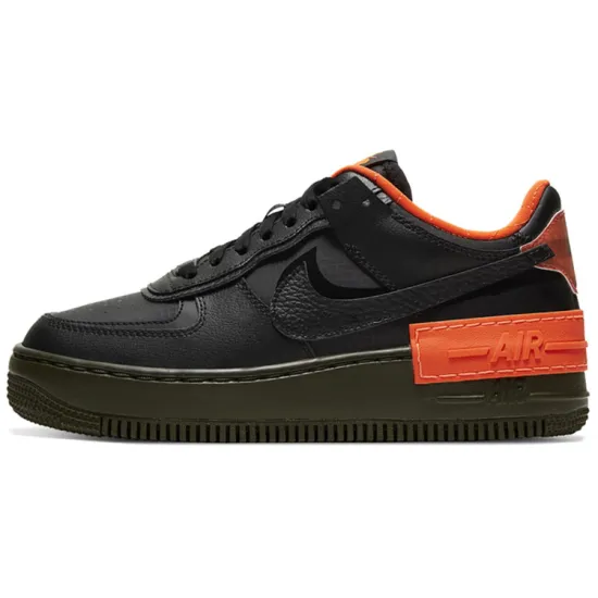 Nike Air Force 1 Low Shadow Black Hyper Crimson Cargo Khaki Women's