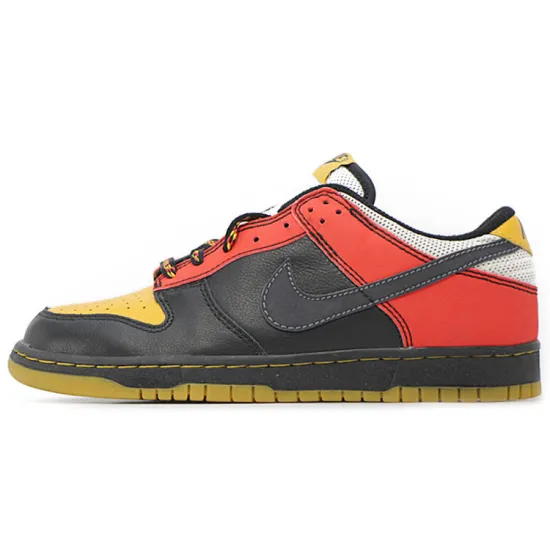 Nike Dunk Skateboarding Shoes Men Low-top Black, Yellow, Red