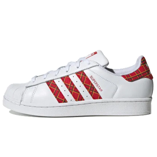 Adidas Originals Superstar Series Skateboard Shoes Women's Low-top White/Red