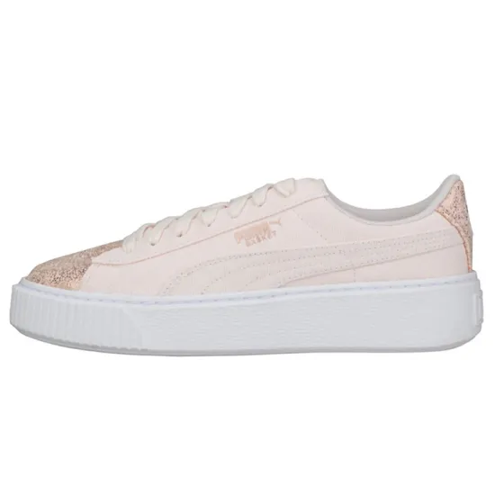 Fenty Beauty X Puma Basket Skateboarding Shoes Women's Low-top Rose Gold