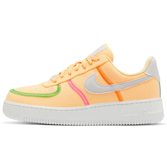 Nike Air Force 1 Skateboarding Shoes Women's Low-top White/Orange