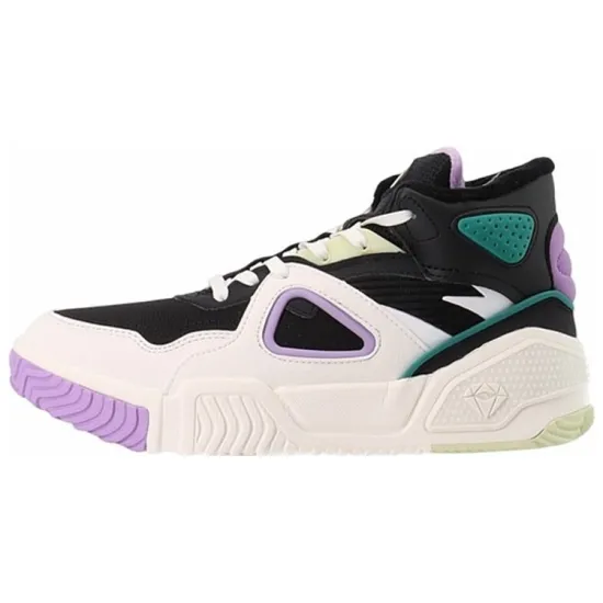ANTA Skateboard Shoes Women's High-Top White Black/Purple