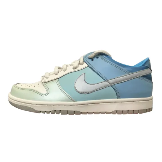 Nike Dunk Skateboarding Shoes Women's Low-top Blue/silver/white/green