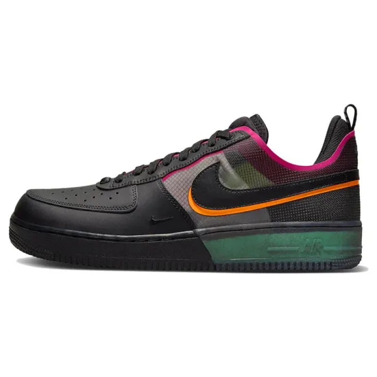 Nike Air Force 1 React Black Black Team Orange Pink Prime