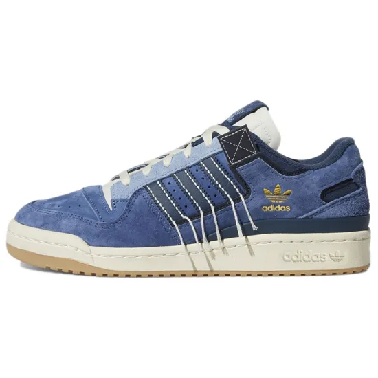 Adidas Originals FORUM Skateboard Shoes Unisex Low-top Blue-violet/deep Navy Blue/white