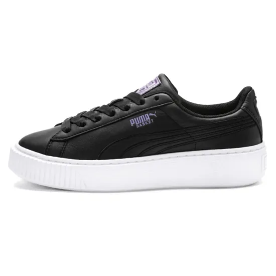 PUMA Platform Skateboarding Shoes Women's Low-top Black/purple