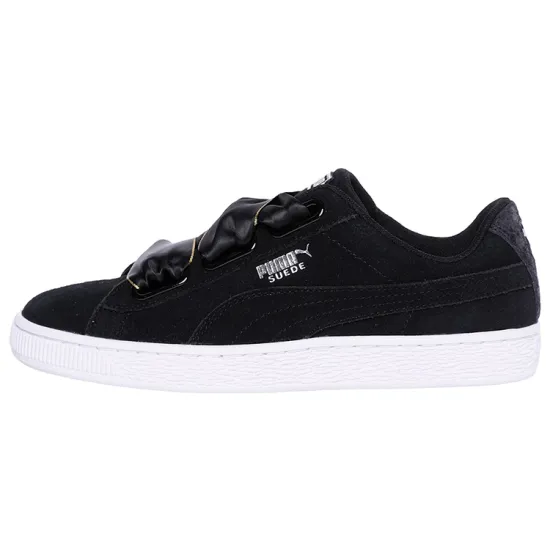 PUMA Suede Skateboarding Shoes Women's Low-top Black