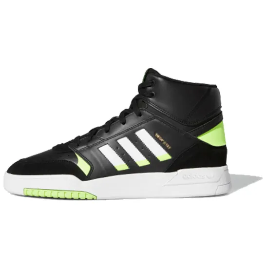 Adidas Originals Drop Step Skateboard Shoes Unisex Mid-top Black/Green