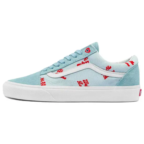 Vans Old Skool Skateboarding Shoes Unisex Low-top Light Blue