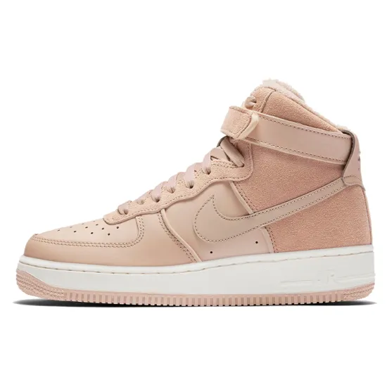 Nike Air Force 1 Skateboarding Shoes Women's High-top Pink