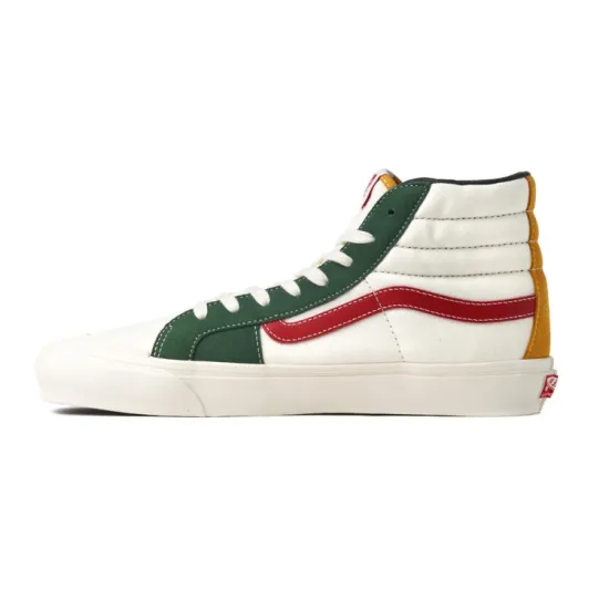 Vans Style 138 Skateboarding Shoes Unisex High-top Green/white