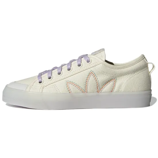 Adidas Originals NIZZA Series Skateboard Shoes Women's Low-top Beige