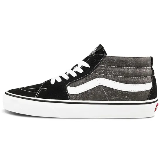 Vans SK8 Mid Splicing Mid Tops Casual Skateboarding Shoes Unisex Black